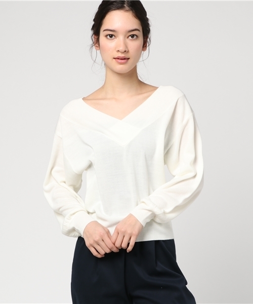 Heather（ヘザー）の「12ゲージVニットプルオーバー  748550（ニット/セーター・レディース・ホワイト/ネイビー/ピンク/その他/レッド・FREE）」の19枚目の写真