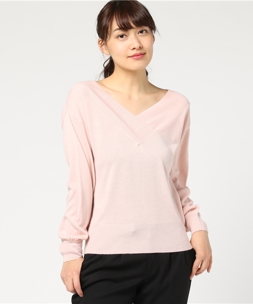 Heather（ヘザー）の「12ゲージVニットプルオーバー  748550（ニット/セーター・レディース・ホワイト/ネイビー/ピンク/その他/レッド・FREE）」の9枚目の写真