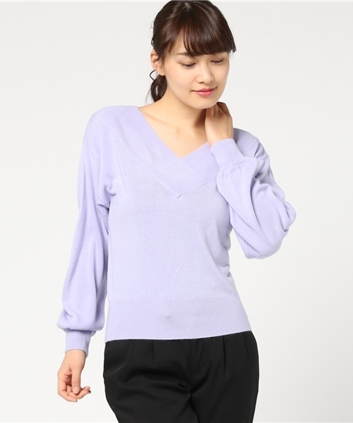 Heather（ヘザー）の「12ゲージVニットプルオーバー  748550（ニット/セーター・レディース・ホワイト/ネイビー/ピンク/その他/レッド・FREE）」の10枚目の写真