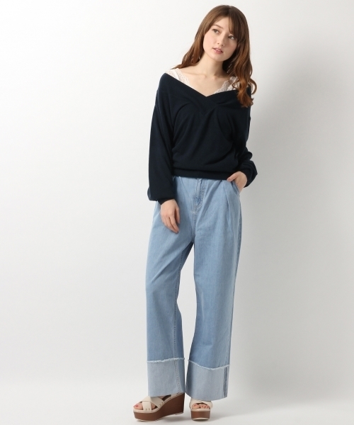 Heather（ヘザー）の「12ゲージVニットプルオーバー  748550（ニット/セーター・レディース・ホワイト/ネイビー/ピンク/その他/レッド・FREE）」の12枚目の写真