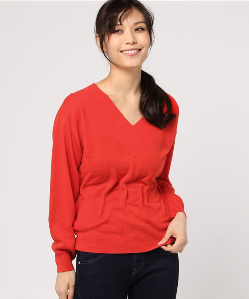 Heather（ヘザー）の「12ゲージVニットプルオーバー  748550（ニット/セーター・レディース・ホワイト/ネイビー/ピンク/その他/レッド・FREE）」の21枚目の写真