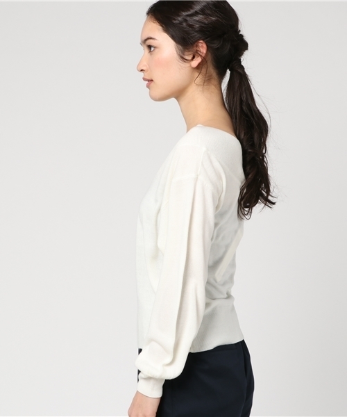 Heather（ヘザー）の「12ゲージVニットプルオーバー  748550（ニット/セーター・レディース・ホワイト/ネイビー/ピンク/その他/レッド・FREE）」の7枚目の写真