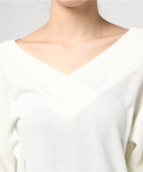 Heather（ヘザー）の「12ゲージVニットプルオーバー  748550（ニット/セーター・レディース・ホワイト/ネイビー/ピンク/その他/レッド・FREE）」の15枚目の写真