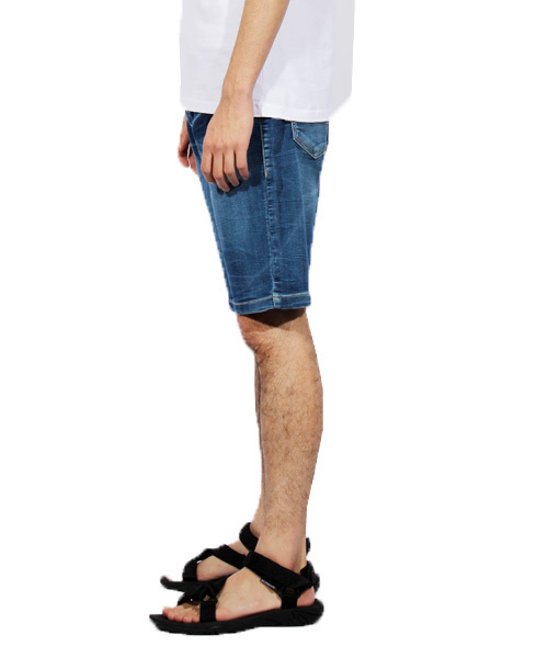 8(eight)(エイト)の「 カットデニム ショートパンツ (デニムパンツ・メンズ・ケミカルウォッシュ/インディゴブルー/ブルー・MEDIUM/LARGE/X-LARGE)」の17枚目の写真