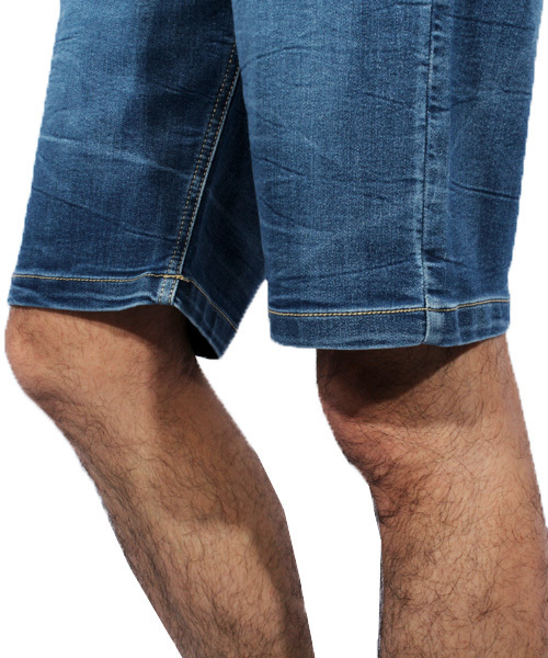 8(eight)(エイト)の「 カットデニム ショートパンツ (デニムパンツ・メンズ・ケミカルウォッシュ/インディゴブルー/ブルー・MEDIUM/LARGE/X-LARGE)」の6枚目の写真
