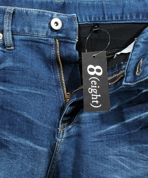 8(eight)(エイト)の「 カットデニム ショートパンツ (デニムパンツ・メンズ・ケミカルウォッシュ/インディゴブルー/ブルー・MEDIUM/LARGE/X-LARGE)」の10枚目の写真