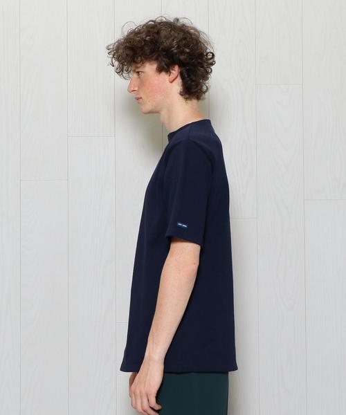 SAINT JAMES（セントジェームス）の「＜SAINT JAMES＞OUESSANT SOLID SHORT SLEEVE/ｶｯﾄｿｰ（Tシャツ/カットソー・メンズ・ホワイト/ネイビー・4/5）」の4枚目の写真
