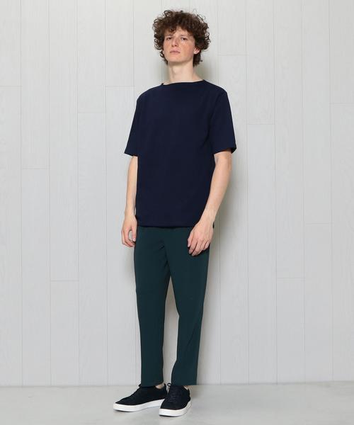 SAINT JAMES（セントジェームス）の「＜SAINT JAMES＞OUESSANT SOLID SHORT SLEEVE/ｶｯﾄｿｰ（Tシャツ/カットソー・メンズ・ホワイト/ネイビー・4/5）」の13枚目の写真
