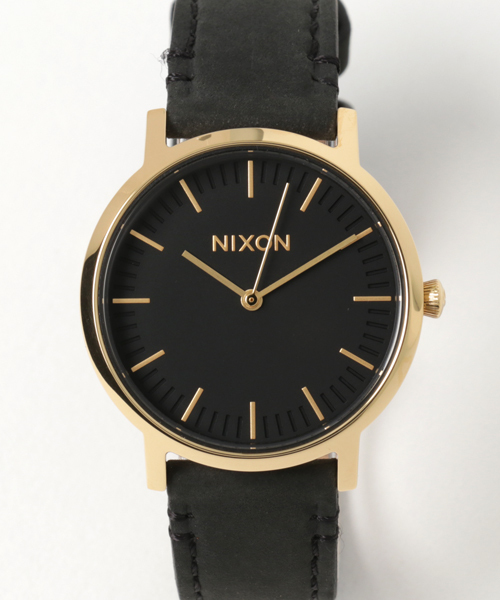 NIXON（ニクソン）の「THE PORTER 35 LEATHER（アナログ腕時計・レディース・ブラック×ゴールド/ピンクゴールド/ブラウン系その他/ブラック×シルバー/ガンメタ・FREE）」の10枚目の写真