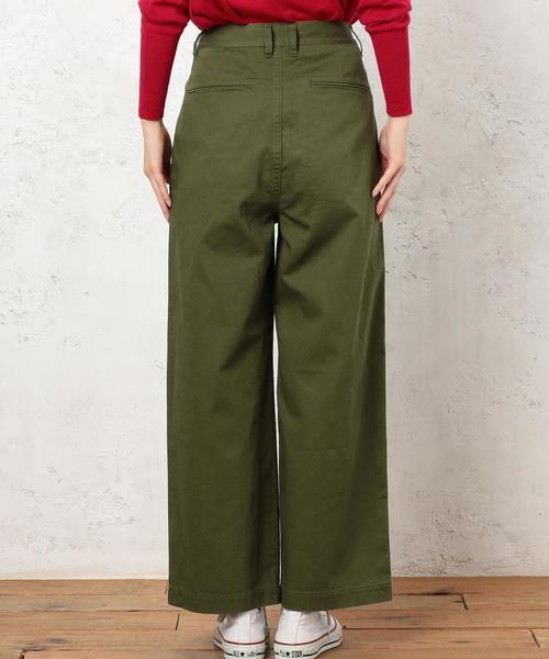 green label relaxing（グリーンレーベルリラクシング）の「[WEB限定] CB バックサテン タックワイドパンツ（その他パンツ・レディース・オリーブ/ネイビー・40/38/36）」の12枚目の写真