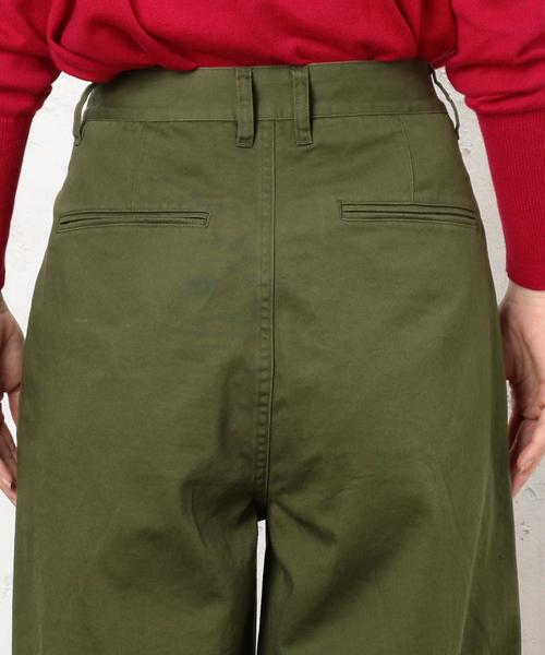 green label relaxing（グリーンレーベルリラクシング）の「[WEB限定] CB バックサテン タックワイドパンツ（その他パンツ・レディース・オリーブ/ネイビー・40/38/36）」の6枚目の写真