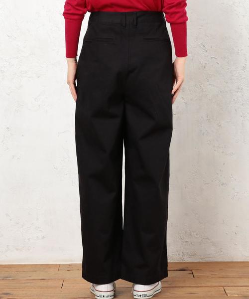 green label relaxing（グリーンレーベルリラクシング）の「[WEB限定] CB バックサテン タックワイドパンツ（その他パンツ・レディース・オリーブ/ネイビー・40/38/36）」の9枚目の写真