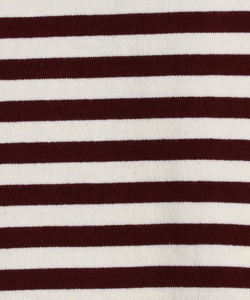 coen（コーエン）の「天竺ボーダー ボートネックプルオーバー（Tシャツ/カットソー・レディース・ネイビー/コバルトブルー/マスタード/ワインレッド・MEDIUM/LARGE）」の9枚目の写真