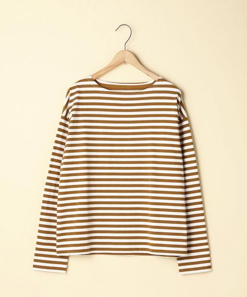 coen（コーエン）の「天竺ボーダー ボートネックプルオーバー（Tシャツ/カットソー・レディース・ネイビー/コバルトブルー/マスタード/ワインレッド・MEDIUM/LARGE）」の20枚目の写真