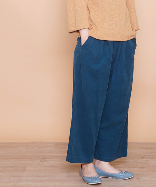 POU DOU DOU(プードゥドゥ)の「シャツコールドローストリングワイドパンツ(その他パンツ・レディース・ネイビー/ターコイズブルー/アイボリー/オレンジ・3)」の3枚目の写真