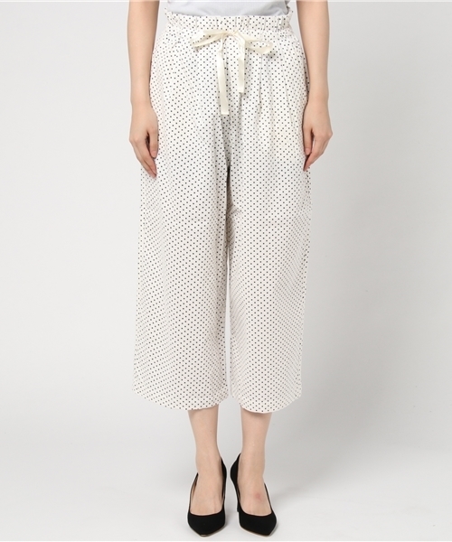 POU DOU DOU(プードゥドゥ)の「シャツコールドローストリングワイドパンツ(その他パンツ・レディース・ネイビー/ターコイズブルー/アイボリー/オレンジ・3)」の13枚目の写真