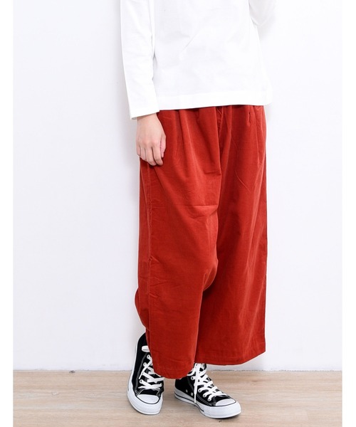 POU DOU DOU(プードゥドゥ)の「シャツコールドローストリングワイドパンツ(その他パンツ・レディース・ネイビー/ターコイズブルー/アイボリー/オレンジ・3)」の4枚目の写真