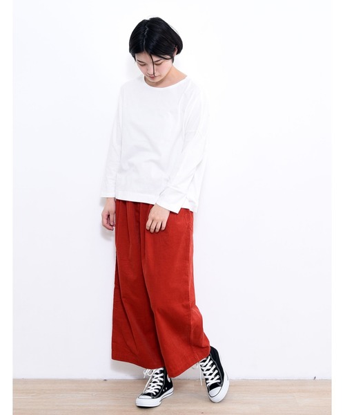 POU DOU DOU(プードゥドゥ)の「シャツコールドローストリングワイドパンツ(その他パンツ・レディース・ネイビー/ターコイズブルー/アイボリー/オレンジ・3)」の19枚目の写真