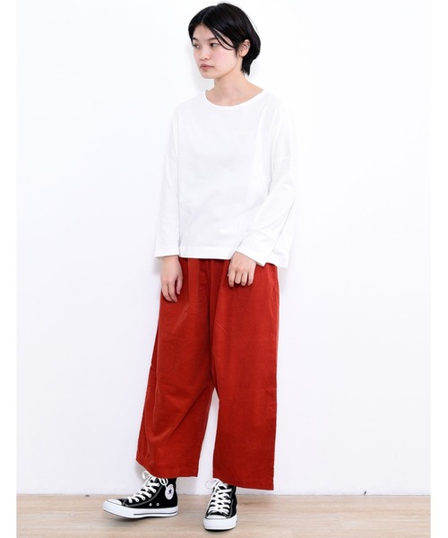 POU DOU DOU(プードゥドゥ)の「シャツコールドローストリングワイドパンツ(その他パンツ・レディース・ネイビー/ターコイズブルー/アイボリー/オレンジ・3)」の18枚目の写真