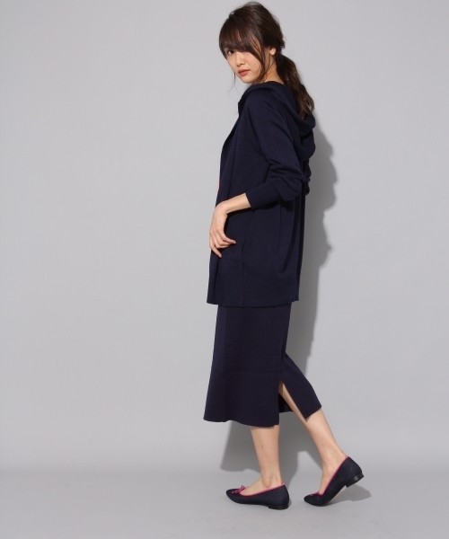 BLISS POINT（ブリスポイント）の「【温度調整素材】リブタイトスカート/766576（スカート・レディース・ネイビー/グレー/スミクロ・MEDIUM/LARGE）」の3枚目の写真