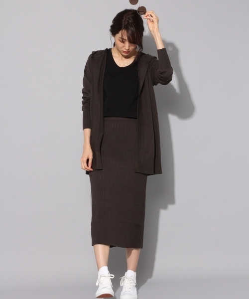 BLISS POINT（ブリスポイント）の「【温度調整素材】リブタイトスカート/766576（スカート・レディース・ネイビー/グレー/スミクロ・MEDIUM/LARGE）」の15枚目の写真