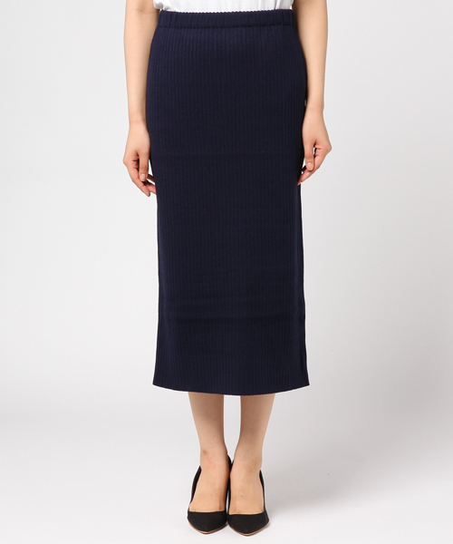 BLISS POINT（ブリスポイント）の「【温度調整素材】リブタイトスカート/766576（スカート・レディース・ネイビー/グレー/スミクロ・MEDIUM/LARGE）」の8枚目の写真