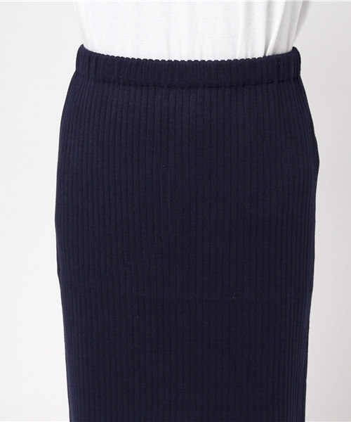 BLISS POINT（ブリスポイント）の「【温度調整素材】リブタイトスカート/766576（スカート・レディース・ネイビー/グレー/スミクロ・MEDIUM/LARGE）」の6枚目の写真