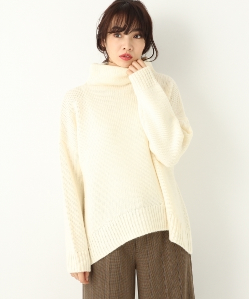 A part by(アパートバイ)の「3GWAルーズタートルニットPO 774177 (ニット/セーター・レディース・チャコールグレー/パープル/オフホワイト/ブルー・FREE)」の15枚目の写真