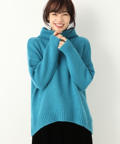 A part by(アパートバイ)の「3GWAルーズタートルニットPO 774177 (ニット/セーター・レディース・チャコールグレー/パープル/オフホワイト/ブルー・FREE)」の17枚目の写真