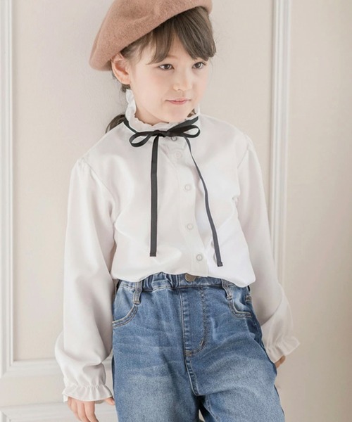 Catherine Cottage（キャサリンコテージ）の「3WAYリボンブラウス（シャツ/ブラウス・キッズ・ホワイト・110/120/130/140/150/160）」の10枚目の写真