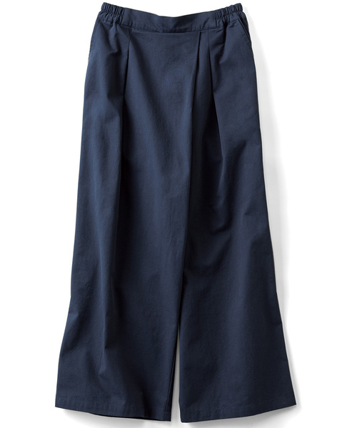 Live in comfort（リブインコンフォート）の「リブ　イン　コンフォート　おなかまわりスッキリ　軽やかラップ風ワイドパンツ（その他パンツ・レディース・カーキ/ネイビー/ブラック・X-LARGE/XX-LARGE/MEDIUM/LARGE/SMALL）」の3枚目の写真