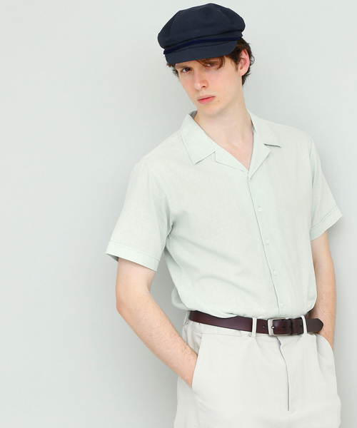 EMMA CLOTHES（エマクローズ）の「オーバーサイズリラックスオープンカラーリネンシャツOpen collar Linen shirt 1/2 sleeve（シャツ/ブラウス・メンズ・ホワイト/ブラック/ネイビー/カーキ/サックスブルー/ミント/ピンク・L/M）」の5枚目の写真