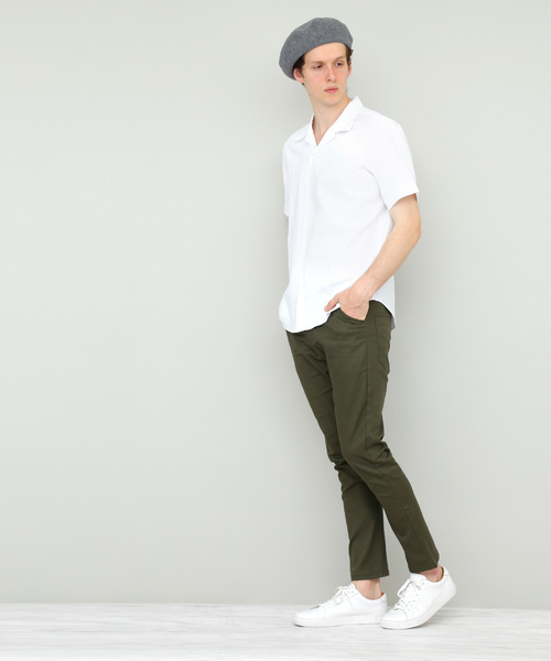 EMMA CLOTHES（エマクローズ）の「オーバーサイズリラックスオープンカラーリネンシャツOpen collar Linen shirt 1/2 sleeve（シャツ/ブラウス・メンズ・ホワイト/ブラック/ネイビー/カーキ/サックスブルー/ミント/ピンク・L/M）」の8枚目の写真