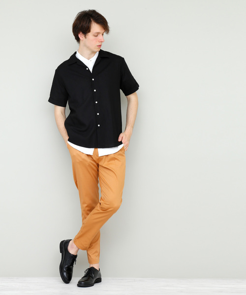 EMMA CLOTHES（エマクローズ）の「オーバーサイズリラックスオープンカラーリネンシャツOpen collar Linen shirt 1/2 sleeve（シャツ/ブラウス・メンズ・ホワイト/ブラック/ネイビー/カーキ/サックスブルー/ミント/ピンク・L/M）」の10枚目の写真