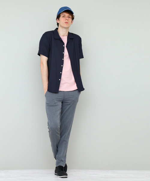 EMMA CLOTHES（エマクローズ）の「オーバーサイズリラックスオープンカラーリネンシャツOpen collar Linen shirt 1/2 sleeve（シャツ/ブラウス・メンズ・ホワイト/ブラック/ネイビー/カーキ/サックスブルー/ミント/ピンク・L/M）」の16枚目の写真