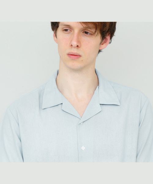 EMMA CLOTHES（エマクローズ）の「オーバーサイズリラックスオープンカラーリネンシャツOpen collar Linen shirt 1/2 sleeve（シャツ/ブラウス・メンズ・ホワイト/ブラック/ネイビー/カーキ/サックスブルー/ミント/ピンク・L/M）」の22枚目の写真