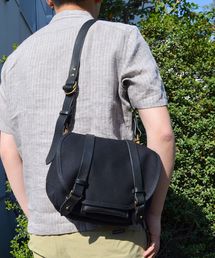 SHIPS | AMIACALVA: キャンバス/栃木レザー ショルダーバッグ(ショルダーバッグ)