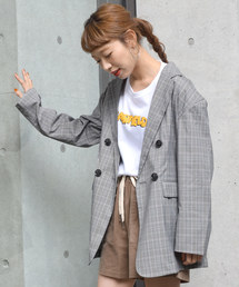 w closet | グレンチェックテーラードジャケット_(テーラードジャケット)