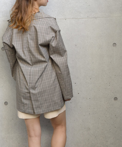 w closet（ダブルクローゼット）の「グレンチェックテーラードジャケット_（テーラードジャケット・レディース・ブラック/ブラウン・FREE）」の20枚目の写真