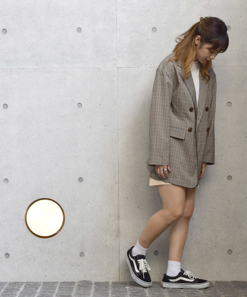 w closet（ダブルクローゼット）の「グレンチェックテーラードジャケット_（テーラードジャケット・レディース・ブラック/ブラウン・FREE）」の21枚目の写真