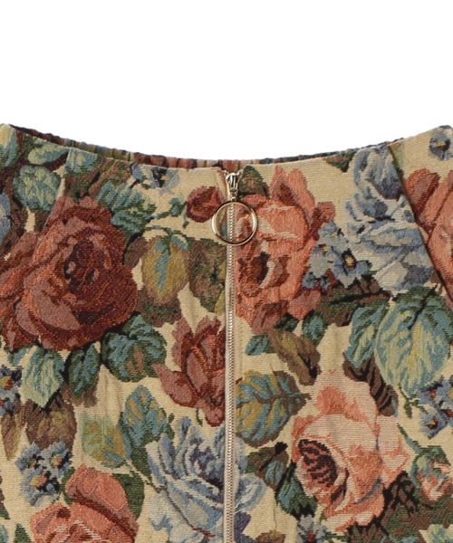 YECCA VECCA（イェッカヴェッカ）の「ゴブランＺＩＰスカート（スカート・レディース・ブラック/アイボリー・FREE）」の3枚目の写真