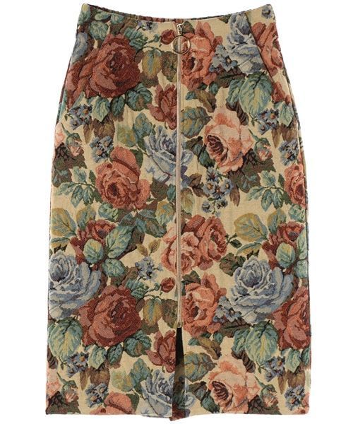 YECCA VECCA（イェッカヴェッカ）の「ゴブランＺＩＰスカート（スカート・レディース・ブラック/アイボリー・FREE）」の11枚目の写真