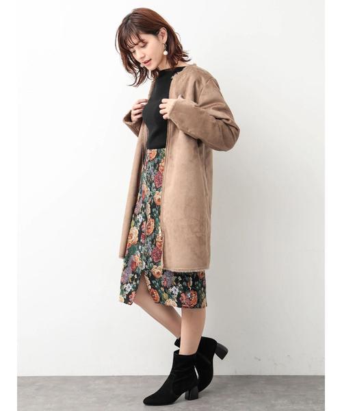 YECCA VECCA（イェッカヴェッカ）の「ゴブランＺＩＰスカート（スカート・レディース・ブラック/アイボリー・FREE）」の13枚目の写真