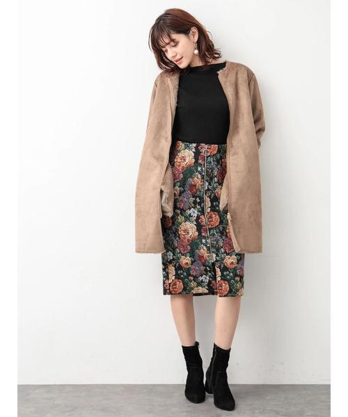 YECCA VECCA（イェッカヴェッカ）の「ゴブランＺＩＰスカート（スカート・レディース・ブラック/アイボリー・FREE）」の14枚目の写真