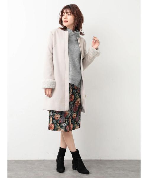 YECCA VECCA（イェッカヴェッカ）の「ゴブランＺＩＰスカート（スカート・レディース・ブラック/アイボリー・FREE）」の22枚目の写真