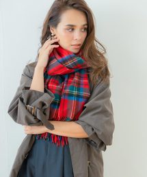 macocca | 内モンゴル産カシミヤ100%チェックストール(ストール/ショール)