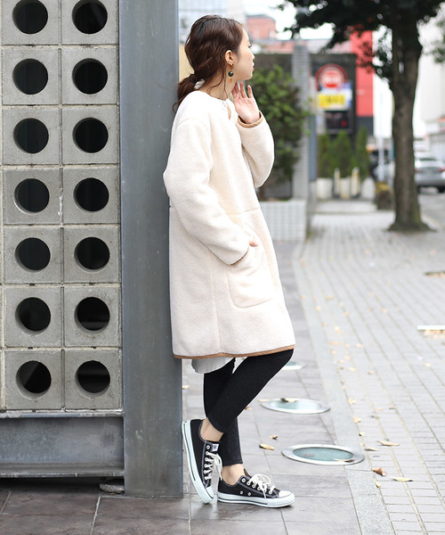 Bou Jeloud（ブージュルード）の「温か起毛◆リブレギンス（レギンス/スパッツ・レディース・ライトグレー/ブラック/杢グレー・FREE）」の5枚目の写真