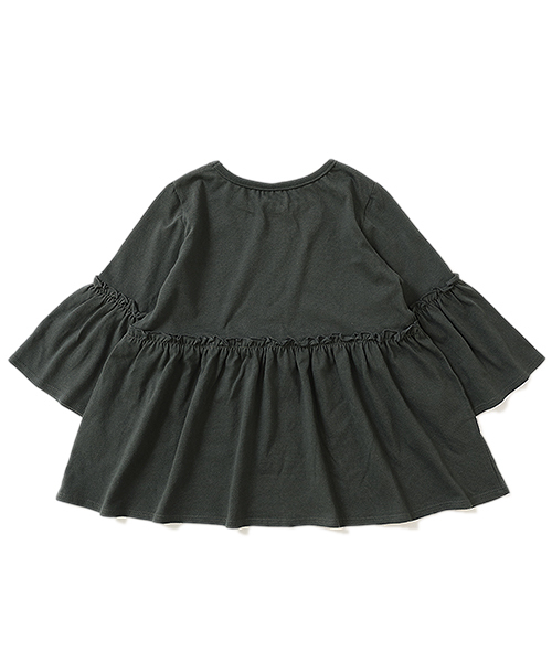 devirock（デビロック）の「ウエスト切替フレアTシャツ（Tシャツ/カットソー・キッズ・ラベンダー/グレー系その他/イエロー系その他/スミクロ/オフホワイト・110cm/130cm/150cm/160cm/140cm/100cm/120cm）」の7枚目の写真