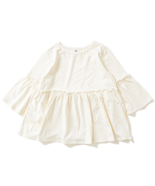 devirock（デビロック）の「ウエスト切替フレアTシャツ（Tシャツ/カットソー・キッズ・ラベンダー/グレー系その他/イエロー系その他/スミクロ/オフホワイト・110cm/130cm/150cm/160cm/140cm/100cm/120cm）」の15枚目の写真