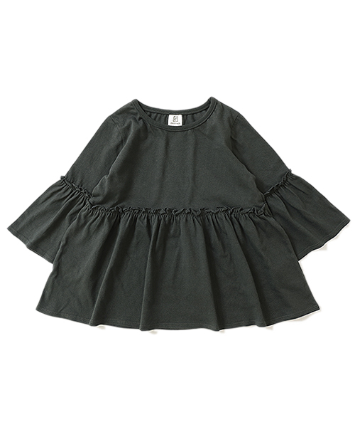 devirock（デビロック）の「ウエスト切替フレアTシャツ（Tシャツ/カットソー・キッズ・ラベンダー/グレー系その他/イエロー系その他/スミクロ/オフホワイト・110cm/130cm/150cm/160cm/140cm/100cm/120cm）」の16枚目の写真